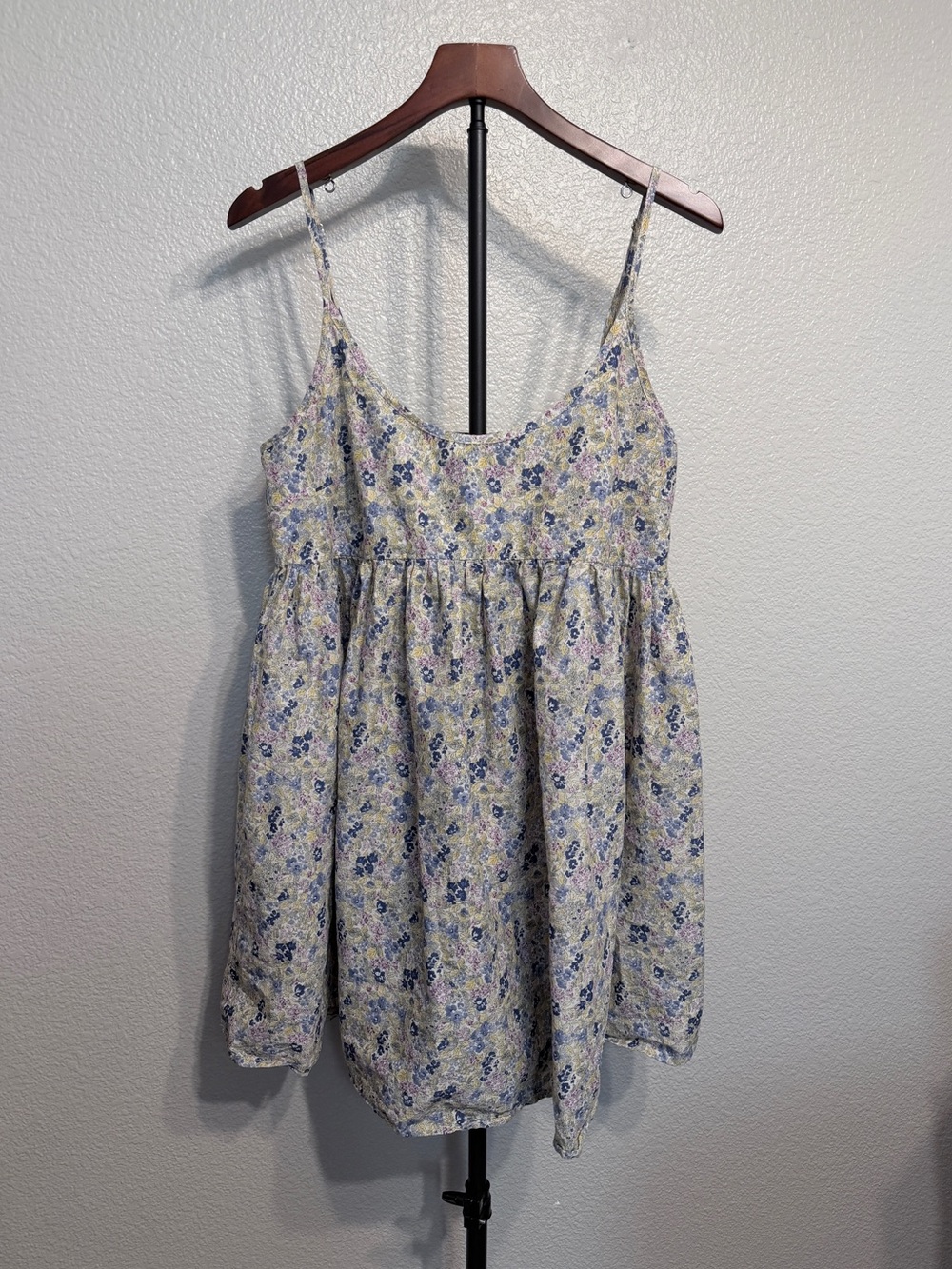 Natural Life Floral Boho Summer Babydoll Boho Pastel Sleeveless Dress - W’s L